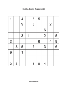 Sudoku - Medium A72 Print Puzzle