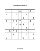 Sudoku - Medium A74 Print Puzzle