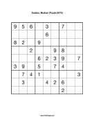 Sudoku - Medium A75 Print Puzzle
