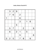 Sudoku - Medium A77 Print Puzzle