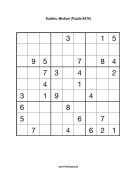 Sudoku - Medium A78 Print Puzzle