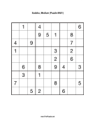 Sudoku - Medium A81 Print Puzzle