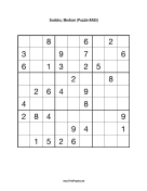 Sudoku - Medium A85 Print Puzzle