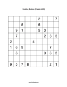 Sudoku - Medium A90 Print Puzzle
