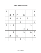 Sudoku - Medium A91 Print Puzzle