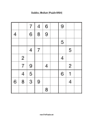 Sudoku - Medium A94 Print Puzzle