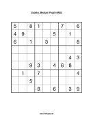 Sudoku - Medium A98 Print Puzzle