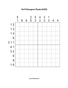Nonogram - 10x10 - A252 Print Puzzle