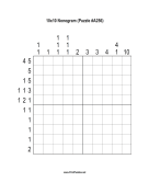 Nonogram - 10x10 - A256 Print Puzzle