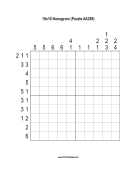 Nonogram - 10x10 - A258 Print Puzzle