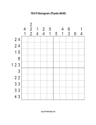 Nonogram - 10x10 - A46 Print Puzzle