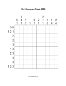 Nonogram - 10x10 - A96 Print Puzzle