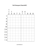 Nonogram - 10x10 - A97 Print Puzzle