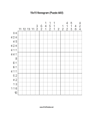 Nonogram - 15x15 - A5 Print Puzzle