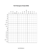 Nonogram - 15x15 - A58 Print Puzzle