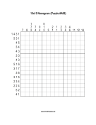 Nonogram - 15x15 - A68 Print Puzzle