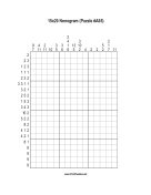 Nonogram - 15x20 - A85 Print Puzzle