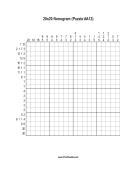 Nonogram - 20x20 - A12 Print Puzzle