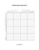 Nonogram - 20x20 - A137 Print Puzzle