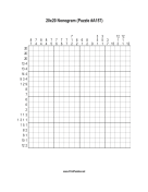 Nonogram - 20x20 - A157 Print Puzzle