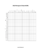 Nonogram - 20x20 - A258 Print Puzzle
