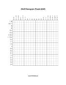 Nonogram - 20x20 - A40 Print Puzzle