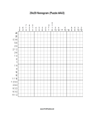 Nonogram - 20x20 - A42 Print Puzzle