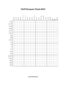 Nonogram - 20x20 - A43 Print Puzzle