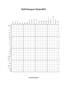 Nonogram - 20x20 - A61 Print Puzzle