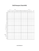 Nonogram - 20x20 - A84 Print Puzzle
