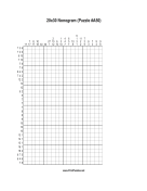 Nonogram - 20x30 - A50 Print Puzzle
