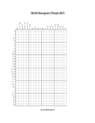 Nonogram - 20x30 - A7 Print Puzzle