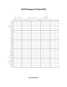 Nonogram - 25x25 - A10 Print Puzzle