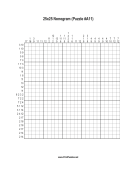 Nonogram - 25x25 - A11 Print Puzzle