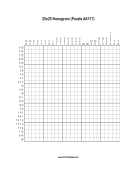 Nonogram - 25x25 - A117 Print Puzzle