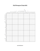 Nonogram - 25x25 - A4 Print Puzzle