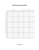 Nonogram - 25x25 - A46 Print Puzzle