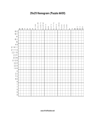 Nonogram - 25x25 - A55 Print Puzzle