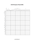 Nonogram - 25x25 - A56 Print Puzzle