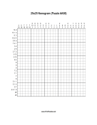 Nonogram - 25x25 - A58 Print Puzzle