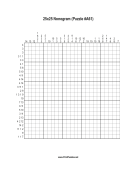 Nonogram - 25x25 - A61 Print Puzzle