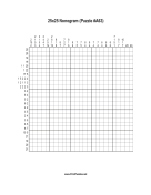 Nonogram - 25x25 - A63 Print Puzzle