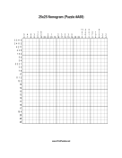 Nonogram - 25x25 - A69 Print Puzzle