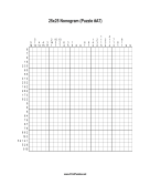 Nonogram - 25x25 - A7 Print Puzzle