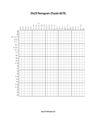 Nonogram - 25x25 - A76 Print Puzzle