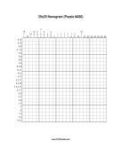 Nonogram - 25x25 - A80 Print Puzzle