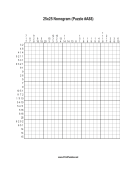 Nonogram - 25x25 - A88 Print Puzzle