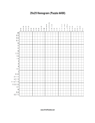 Nonogram - 25x25 - A98 Print Puzzle