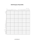 Nonogram - 30x30 - A54 Print Puzzle